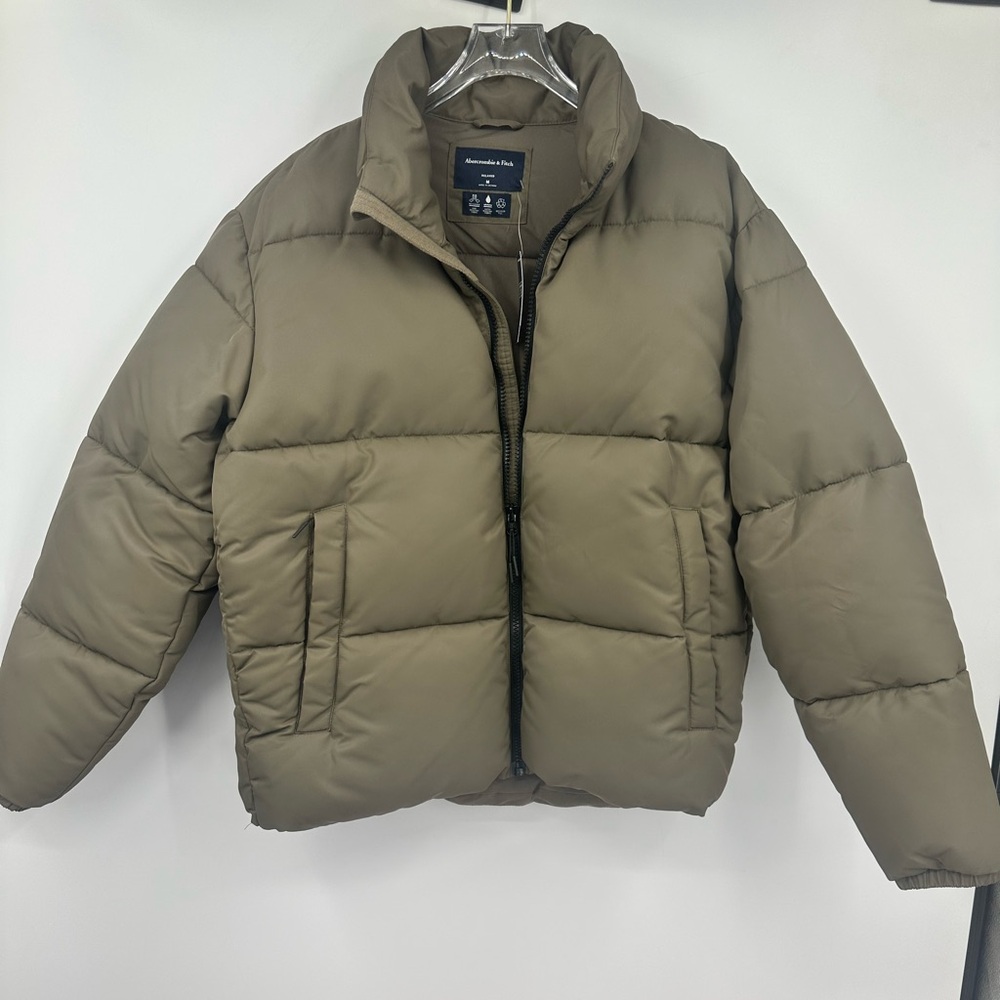 *NWT Abercrombie & Fitch Brown Puffer Jacket Mens Medium